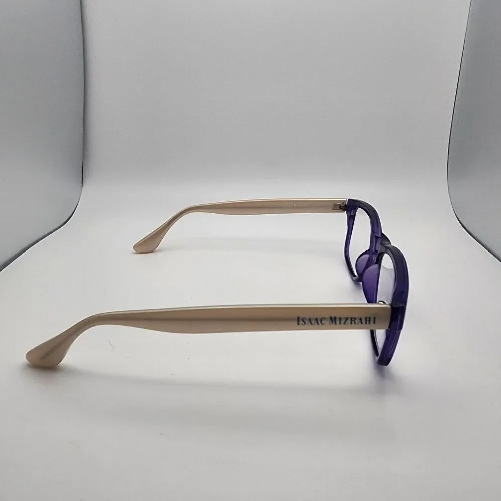 Isaac Mizrahi Purple & Cream Prescription Glasses Frames